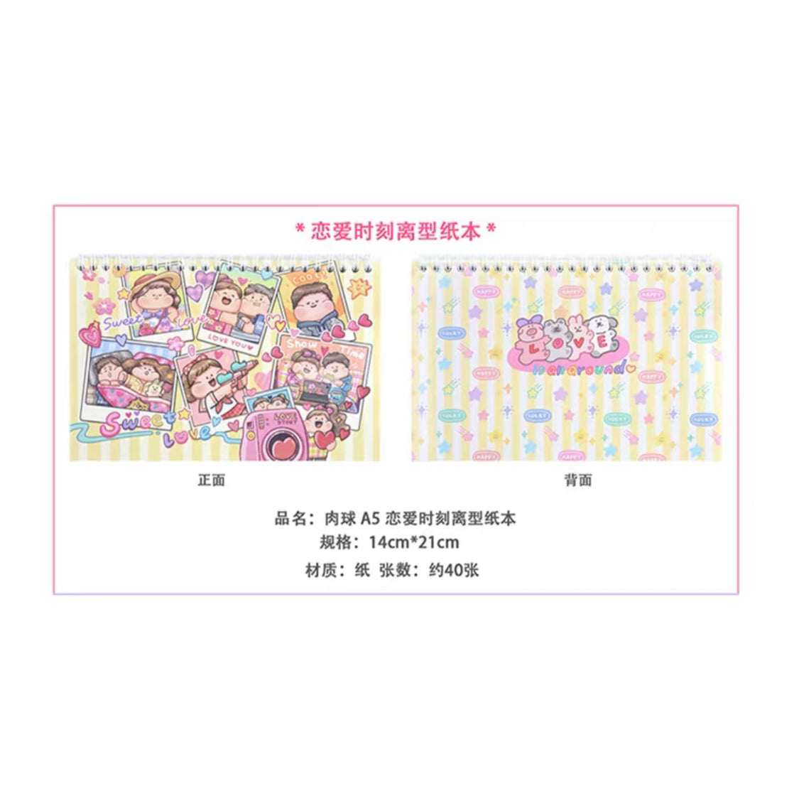 Meatball washitape and sticker holder book