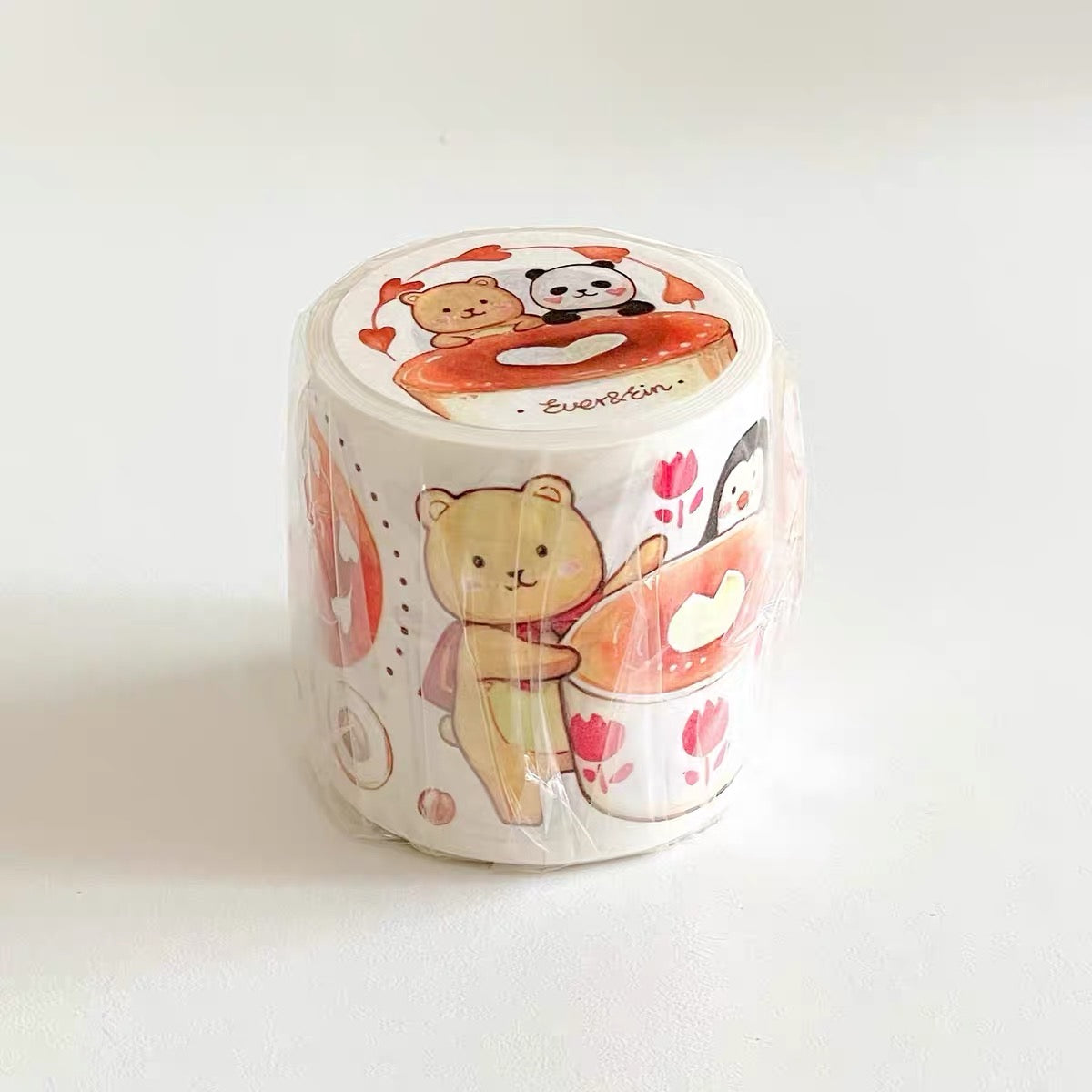 Ever&Ein bear cafe milk & candy and bitterness washitape and sticker pack