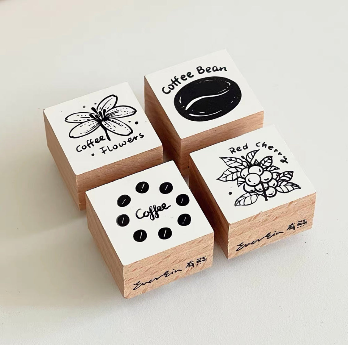 Ever&Ein bear cafe rubber stamp series