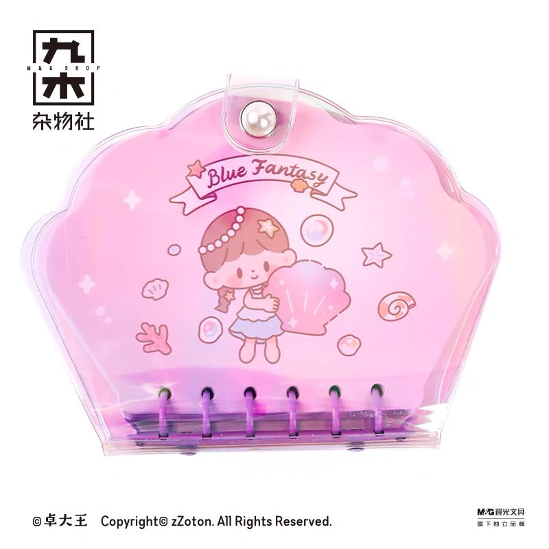Molinta × M&G shop summer limited blue fantasy series seashell shaped journal book