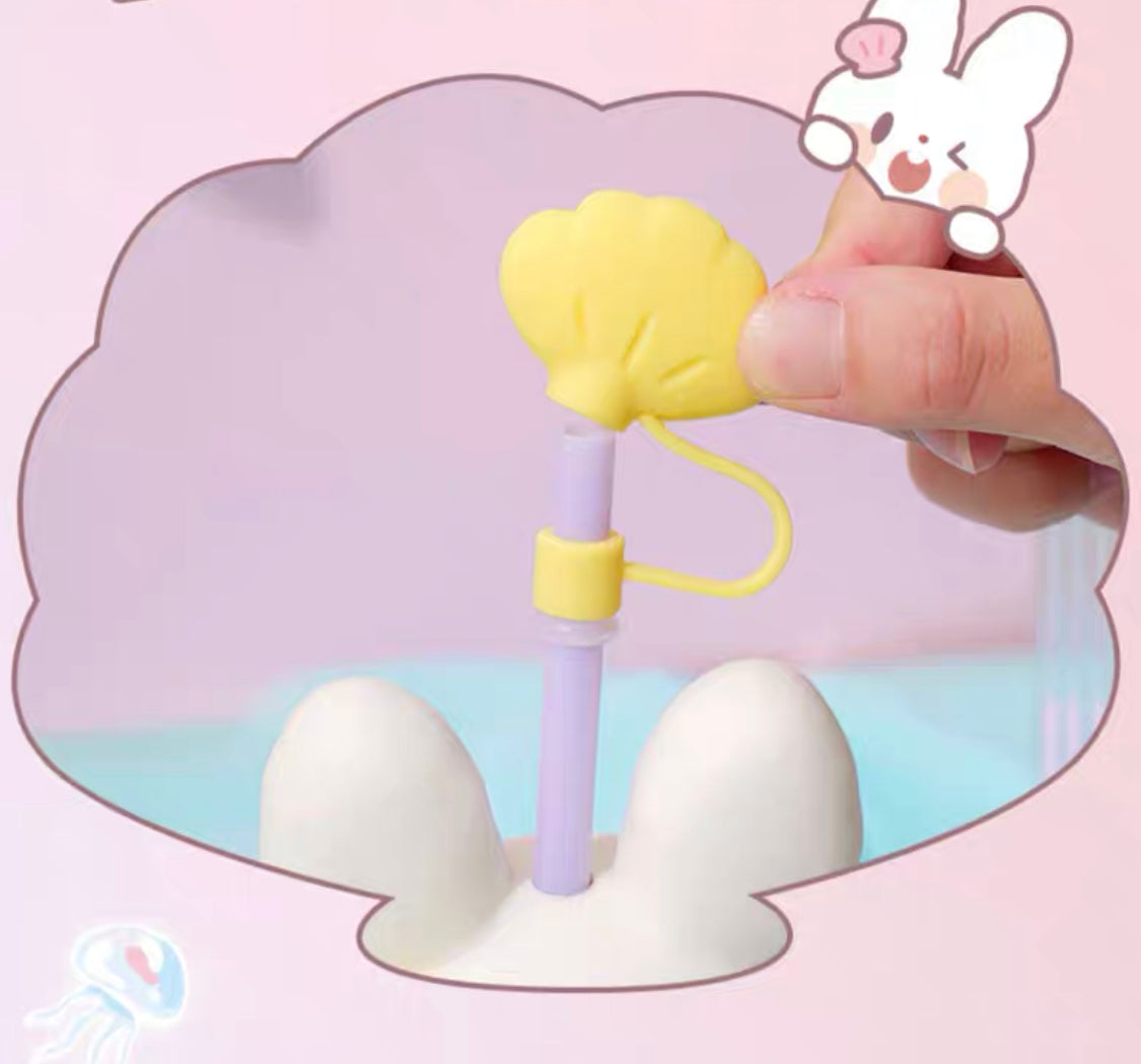 Molinta × M&G shop summer limited blue fantasy series starfish rabbit straw glass