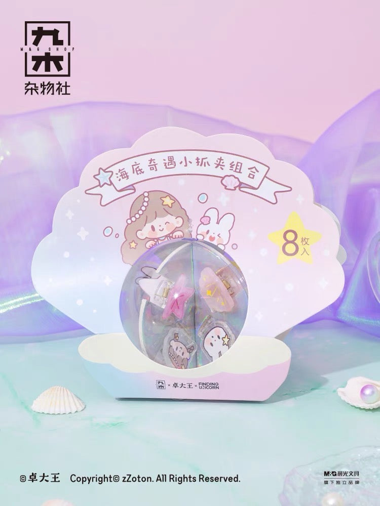 Molinta × M&G shop summer limited blue fantasy series hair pin