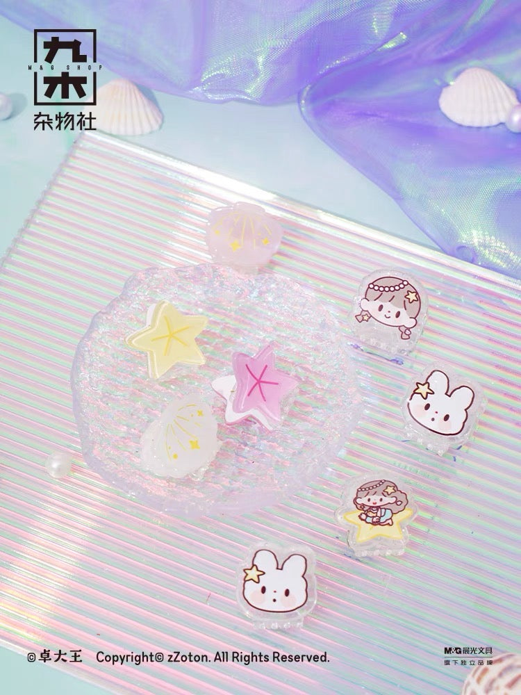 Molinta × M&G shop summer limited blue fantasy series hair pin