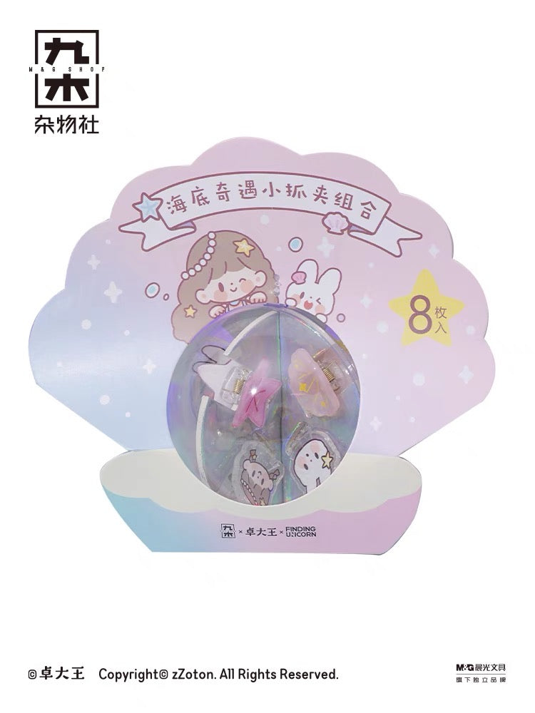 Molinta × M&G shop summer limited blue fantasy series hair pin
