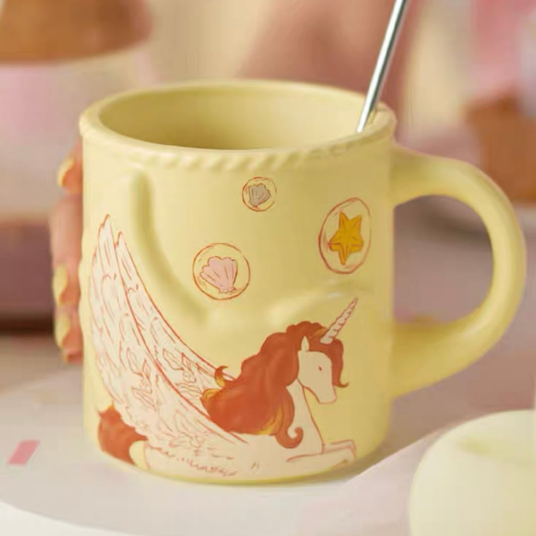 Starbucks China 2022 Summer dreamy garden Season 365ml rilievo carousel mug with  stir bar