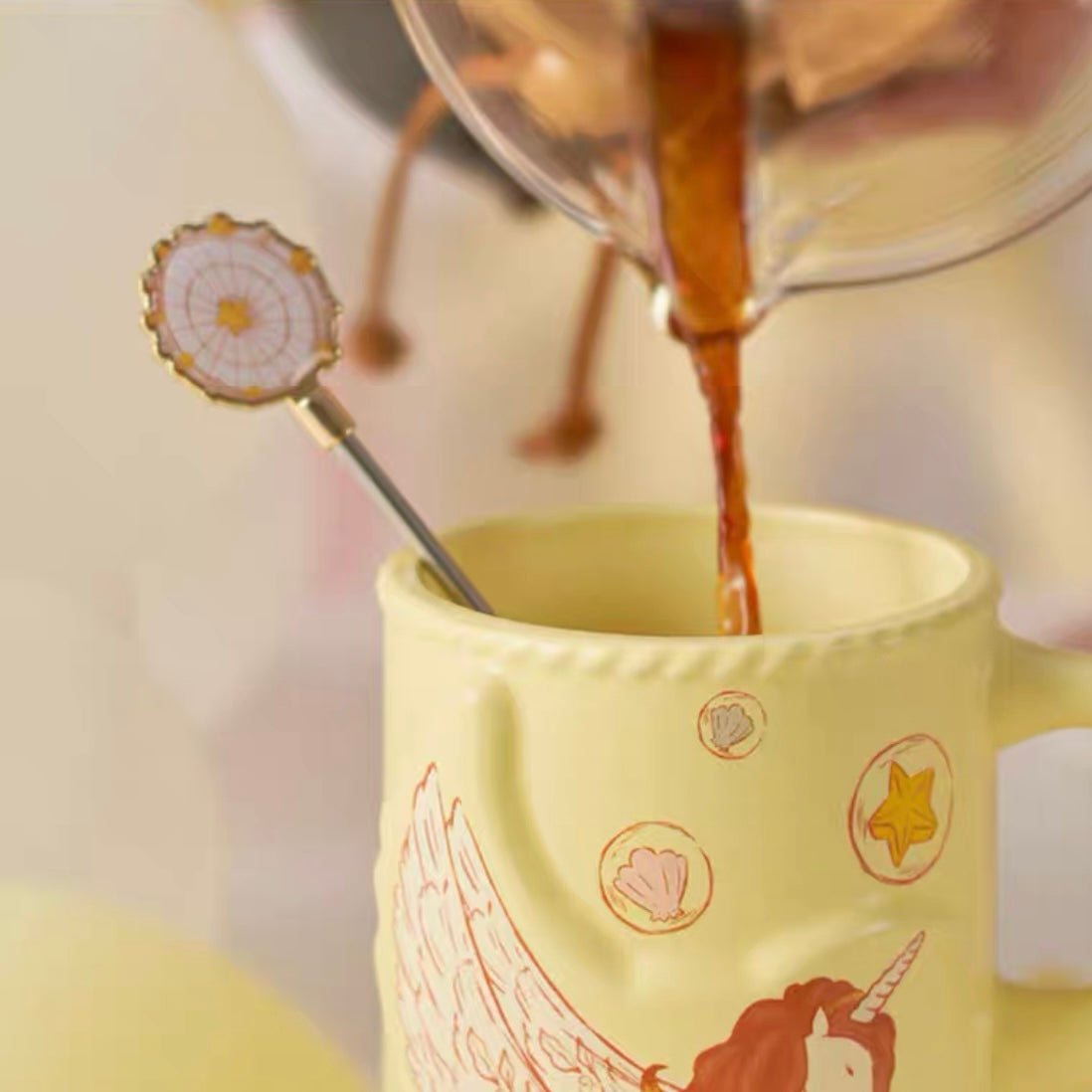 Starbucks China 2022 Summer dreamy garden Season 365ml rilievo carousel mug with  stir bar
