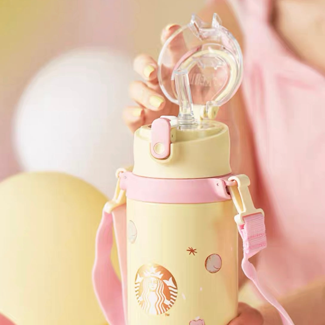 Starbucks China 2022 Summer dreamy garden Season 600ml happy paradise vacuum cup（2 ways to use）