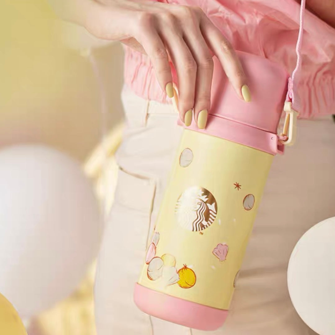 Starbucks China 2022 Summer dreamy garden Season 600ml happy paradise vacuum cup（2 ways to use）