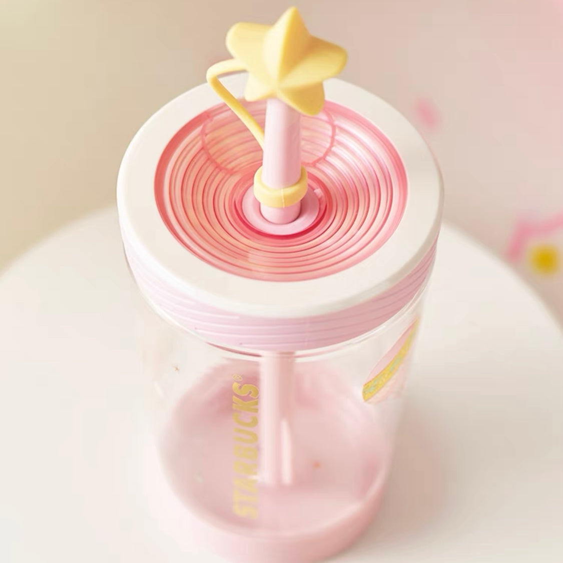 Starbucks China 2022 Summer dreamy garden Season 520ml pink balloon cup with straw