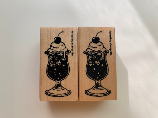 【JP】Kodomono Kao cream soda rubber stamp