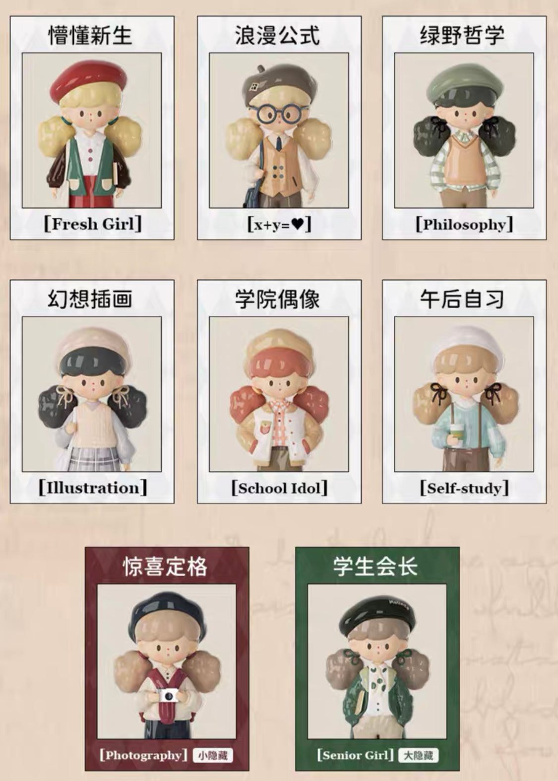 Molinta blind box toys 「school time」series 11