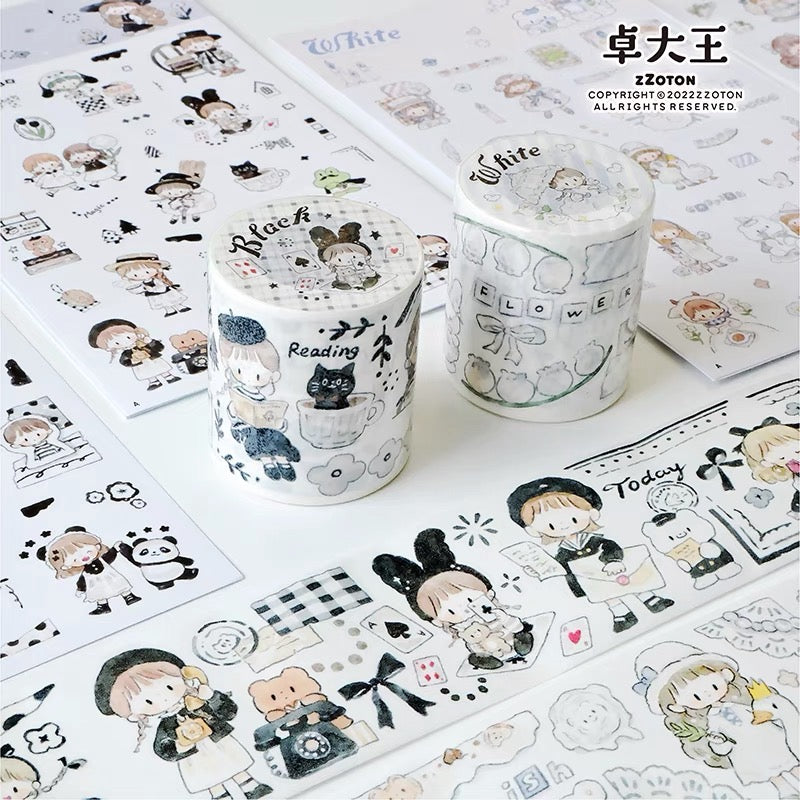 Molinta colorful sticker pack（black white）