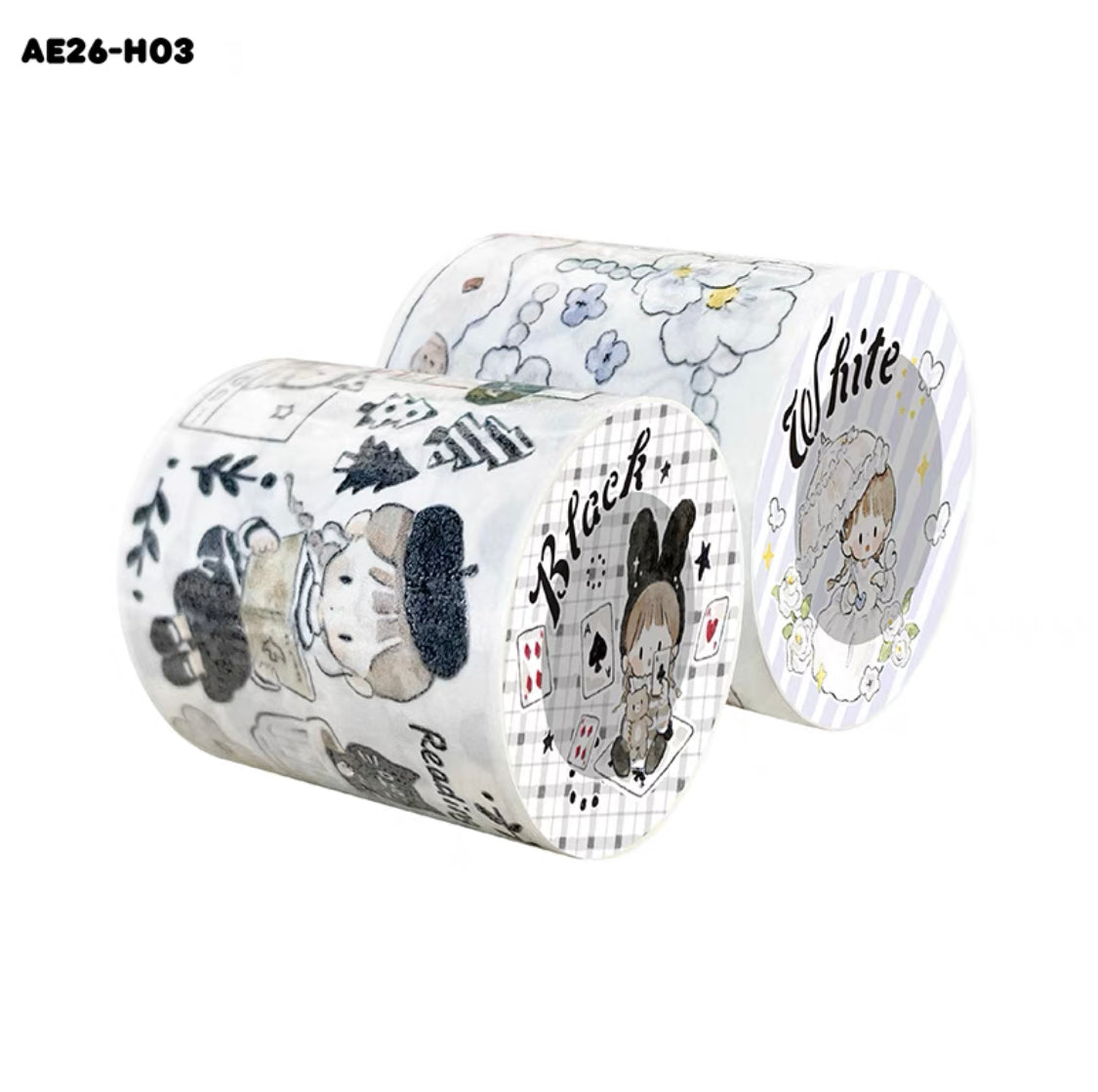 Molinta colorful washitape（black white）