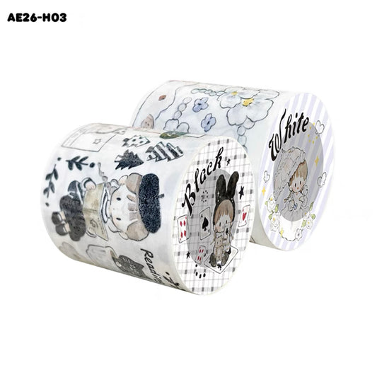 Molinta colorful washitape（black white）
