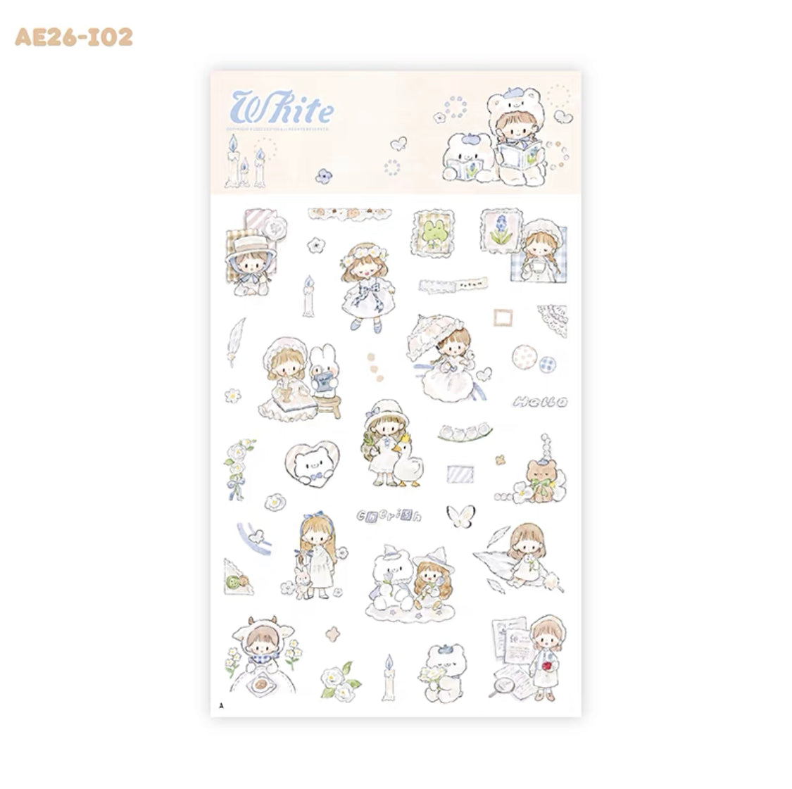 Molinta colorful sticker pack（black white）