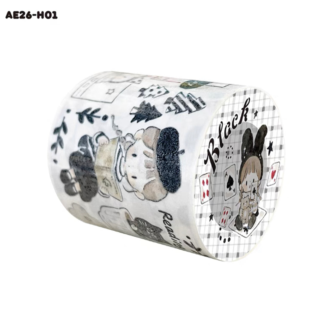 Molinta colorful washitape（black white）