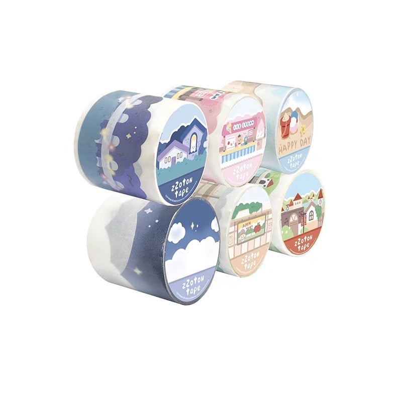 Molinta scene background shaped washitape season 2