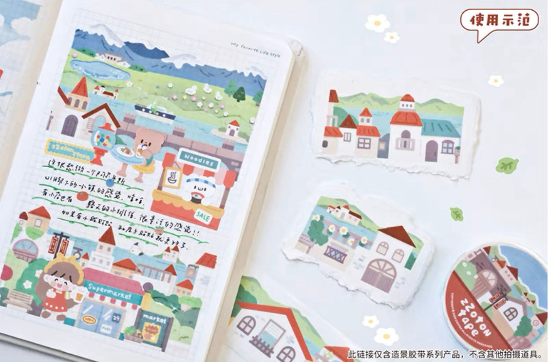 Molinta scene background shaped washitape season 2