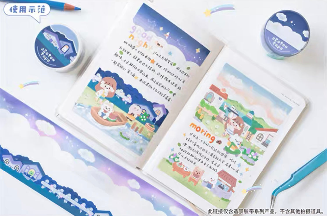Molinta scene background shaped washitape season 2