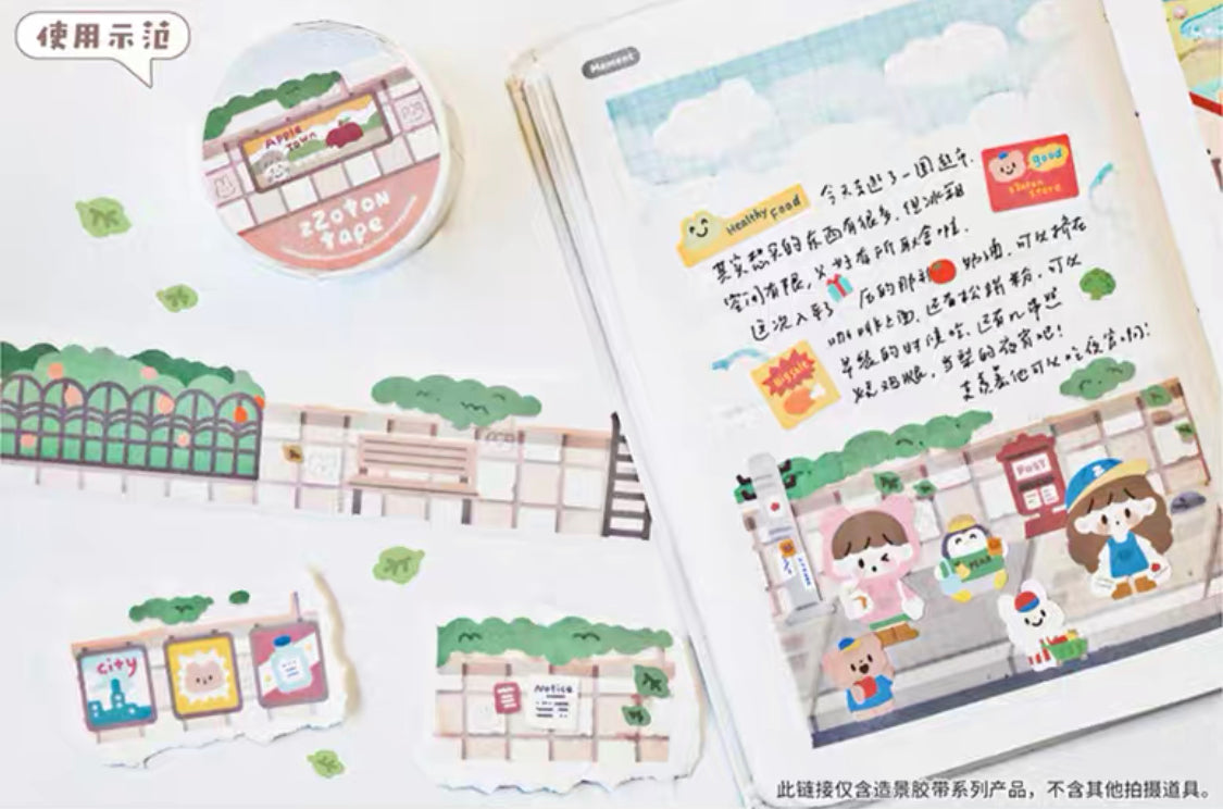 Molinta scene background shaped washitape season 2