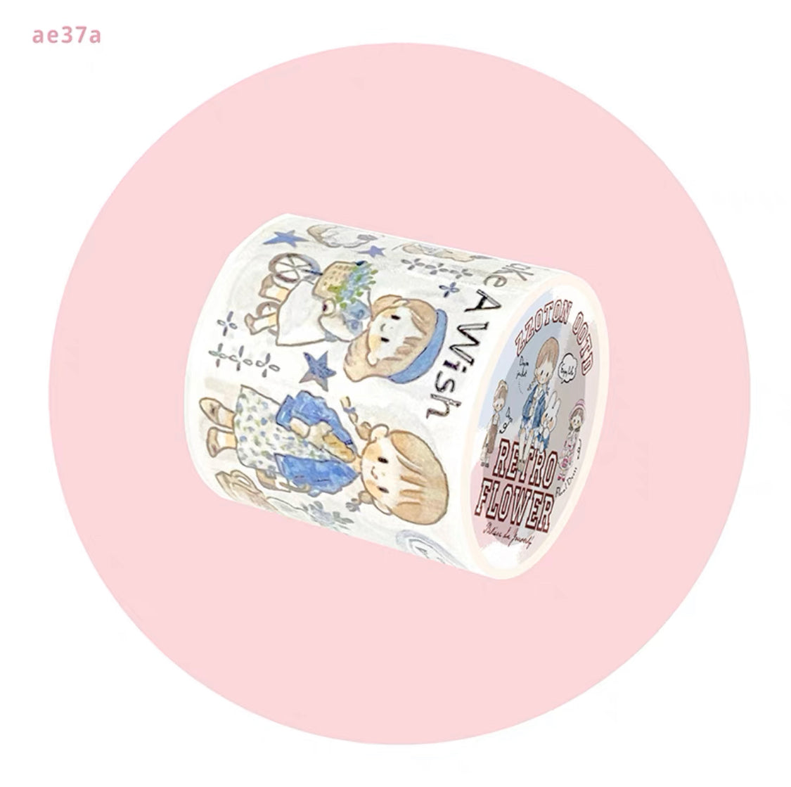 Molinta ootd retro flower washitape and sticker pack