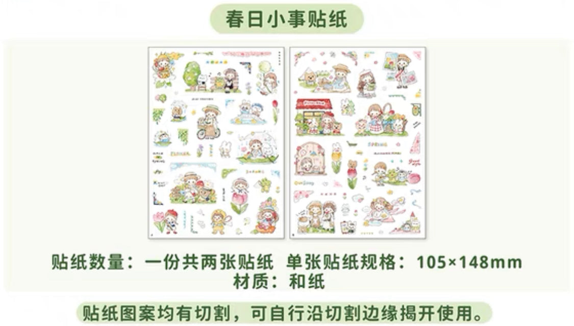 Molinta spring time washitape and sticker pack
