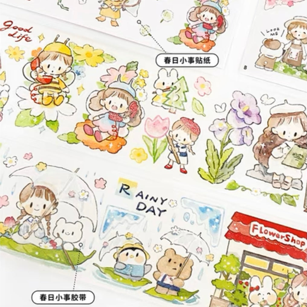Molinta spring time washitape and sticker pack
