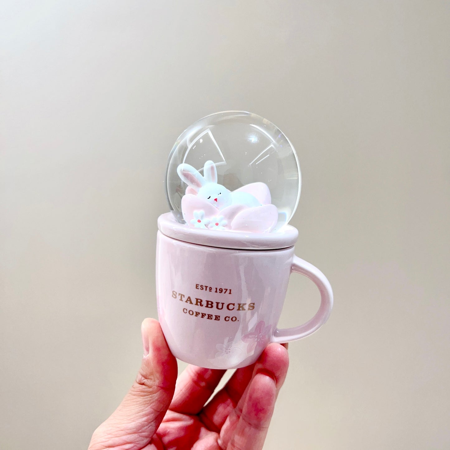 Starbucks China 2023 Sakura Rabbit Season Theme 89ml crystal ball ceramic mug with decoration set