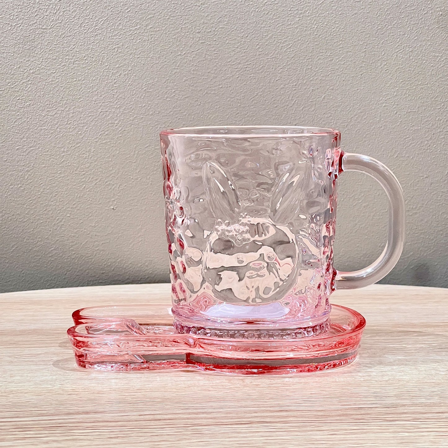 Starbucks China 2023 Sakura Rabbit Season Theme 470ml glass cup with rabbit glass plant set