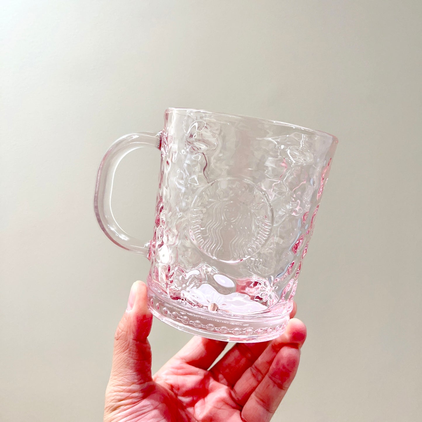Starbucks China 2023 Sakura Rabbit Season Theme 470ml glass cup with rabbit glass plant set