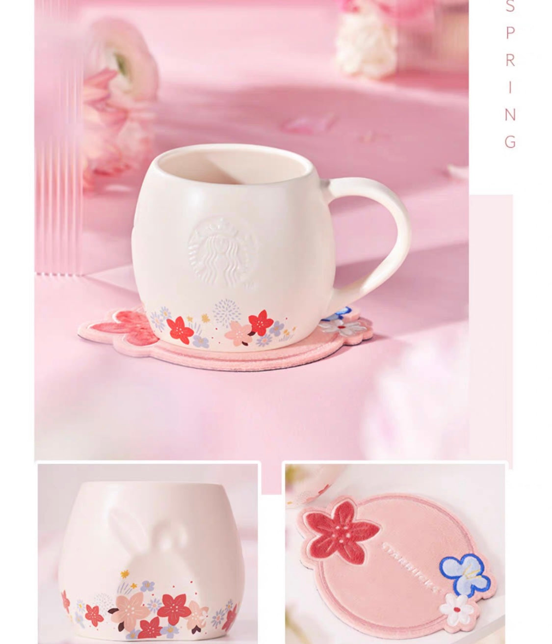 Starbucks China 2023 Sakura Rabbit Season Theme 355ml ceramic mug