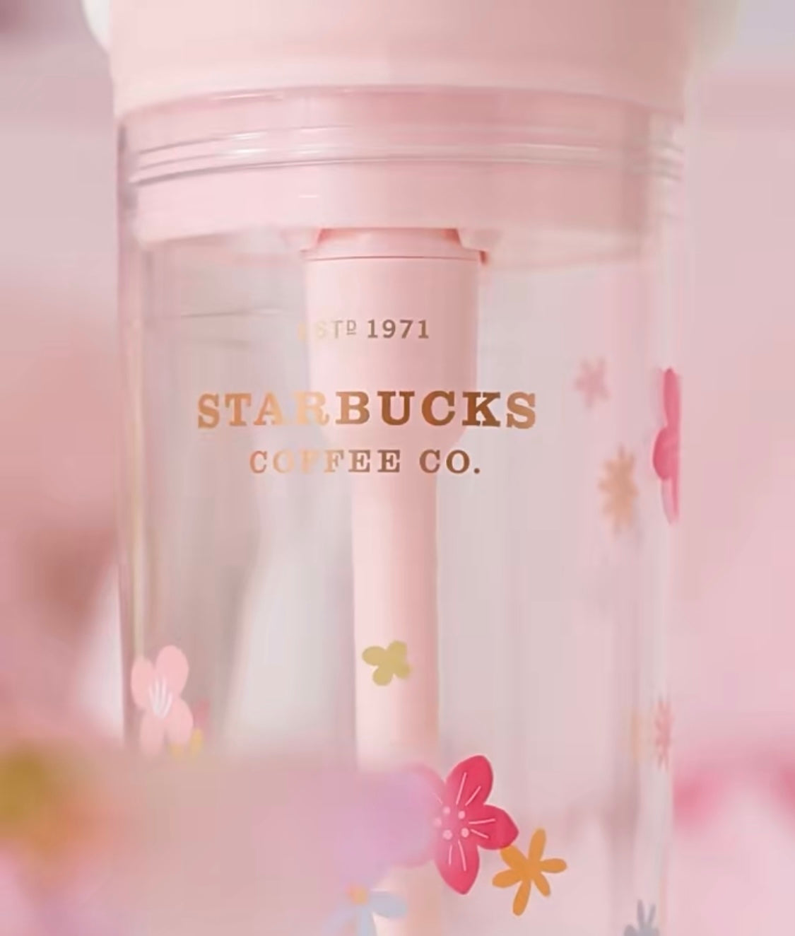 Starbucks China 2023 Sakura Rabbit Season Theme 415ml cup with straw