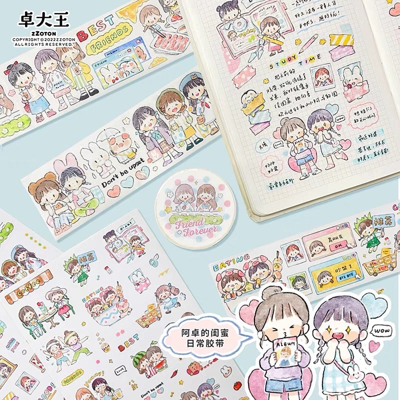 Molinta girl friend forever washitape and sticker pack