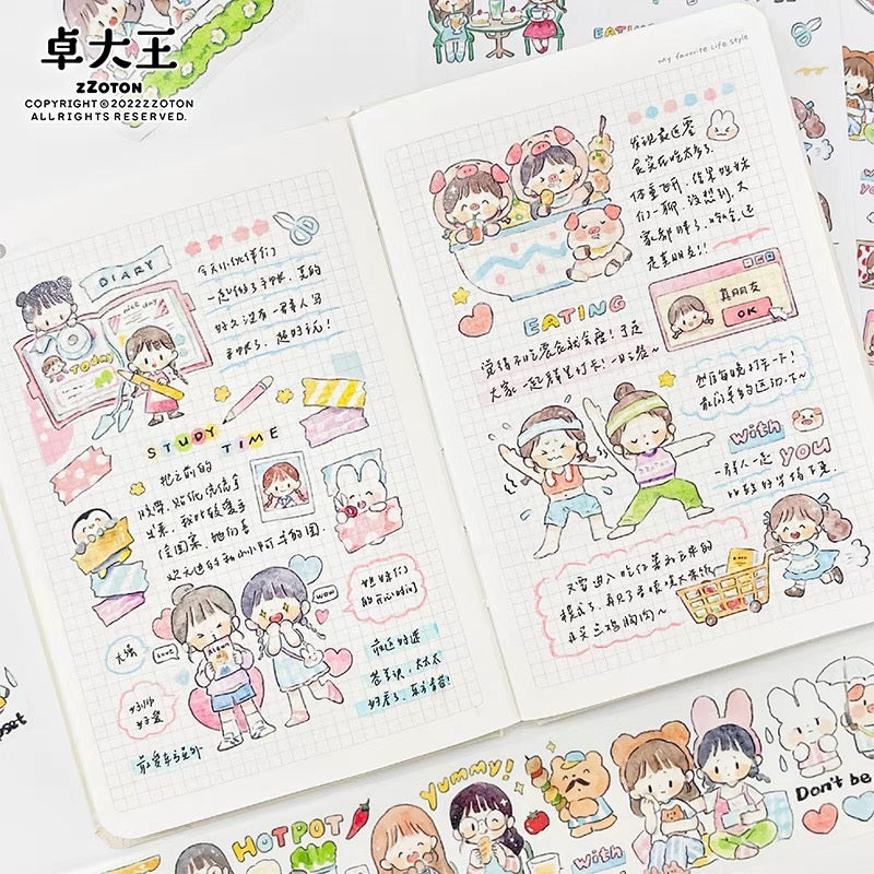 Molinta girl friend forever washitape and sticker pack