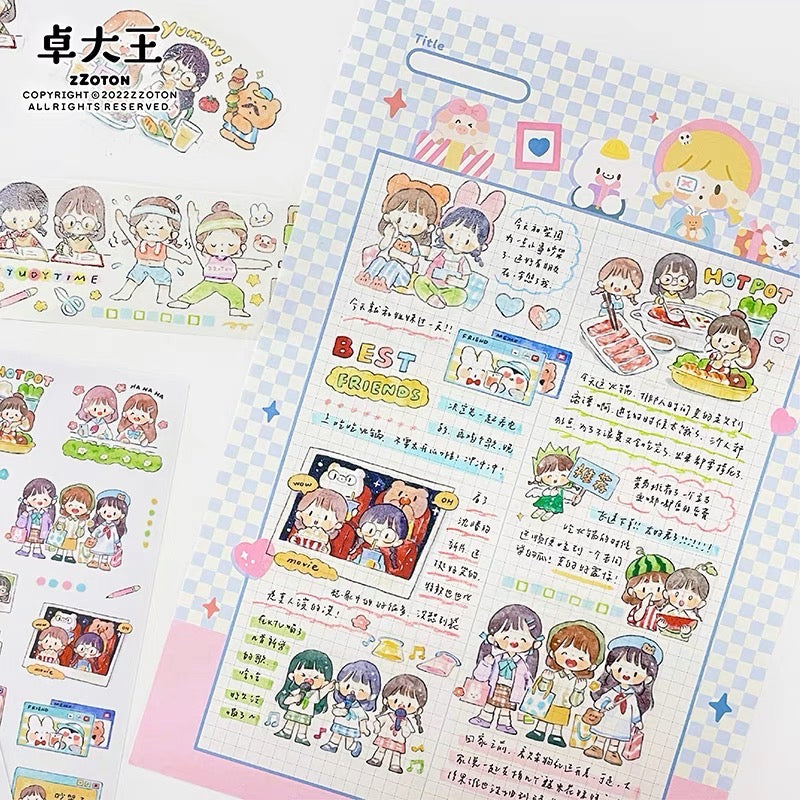 Molinta girl friend forever washitape and sticker pack