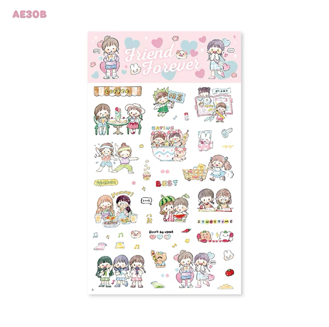 Molinta girl friend forever washitape and sticker pack