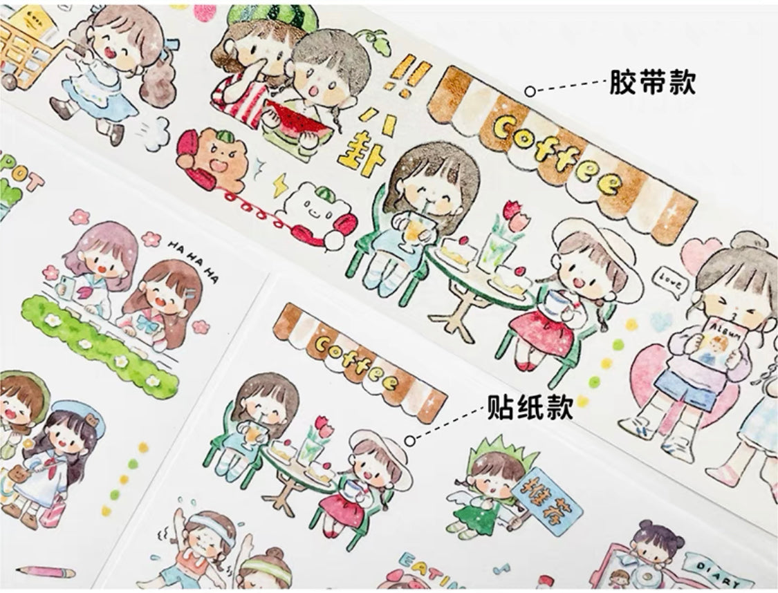 Molinta girl friend forever washitape and sticker pack