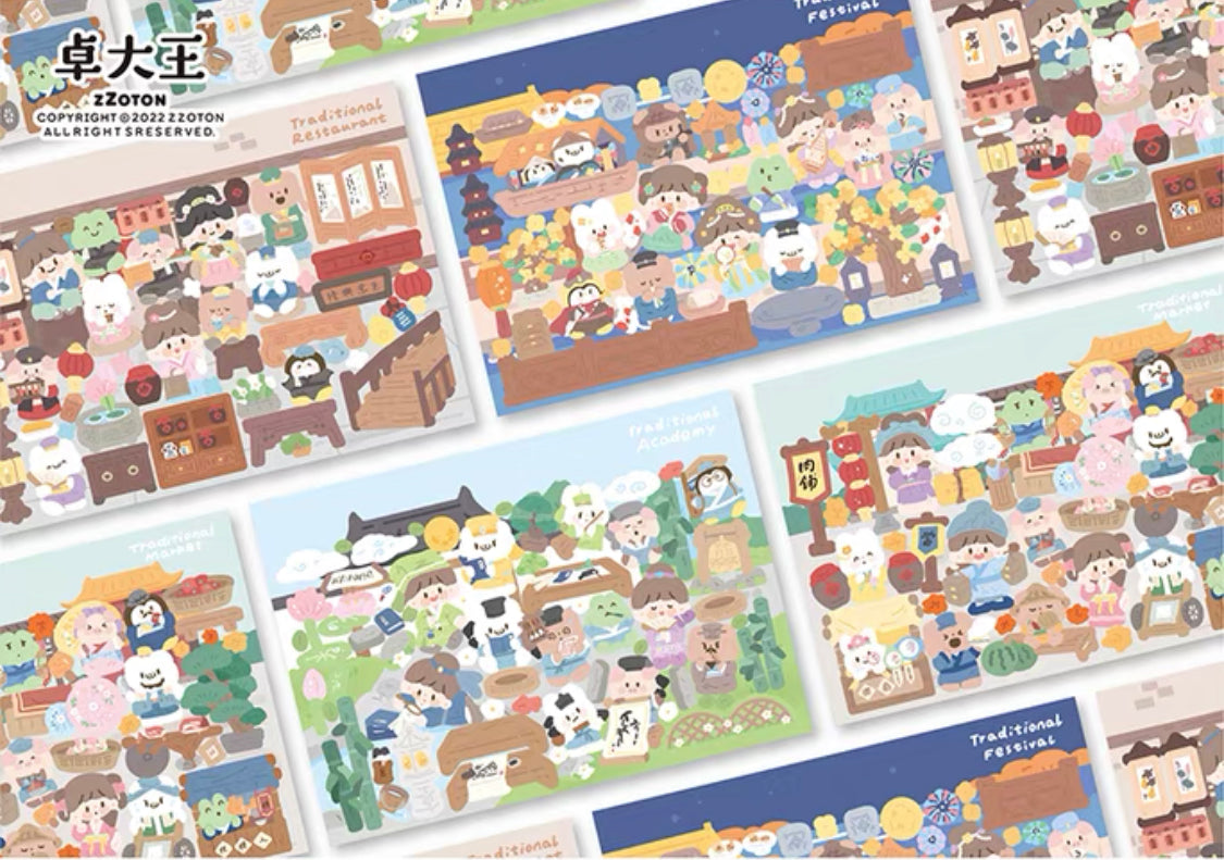 Molinta scene sticker set 4