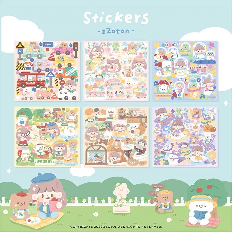 Molinta big size scene sticker set 2