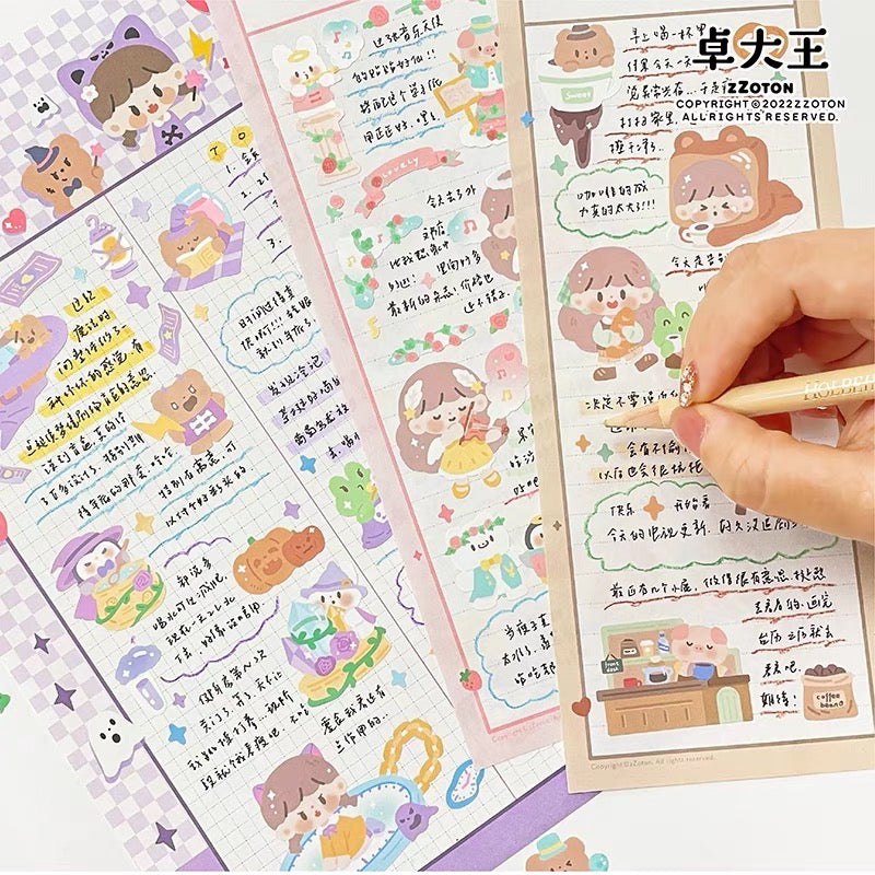 Molinta big size scene sticker set 2