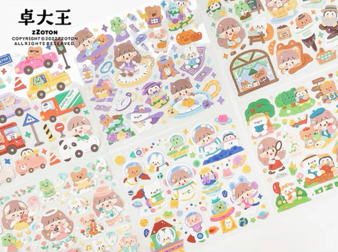 Molinta big size scene sticker set 2
