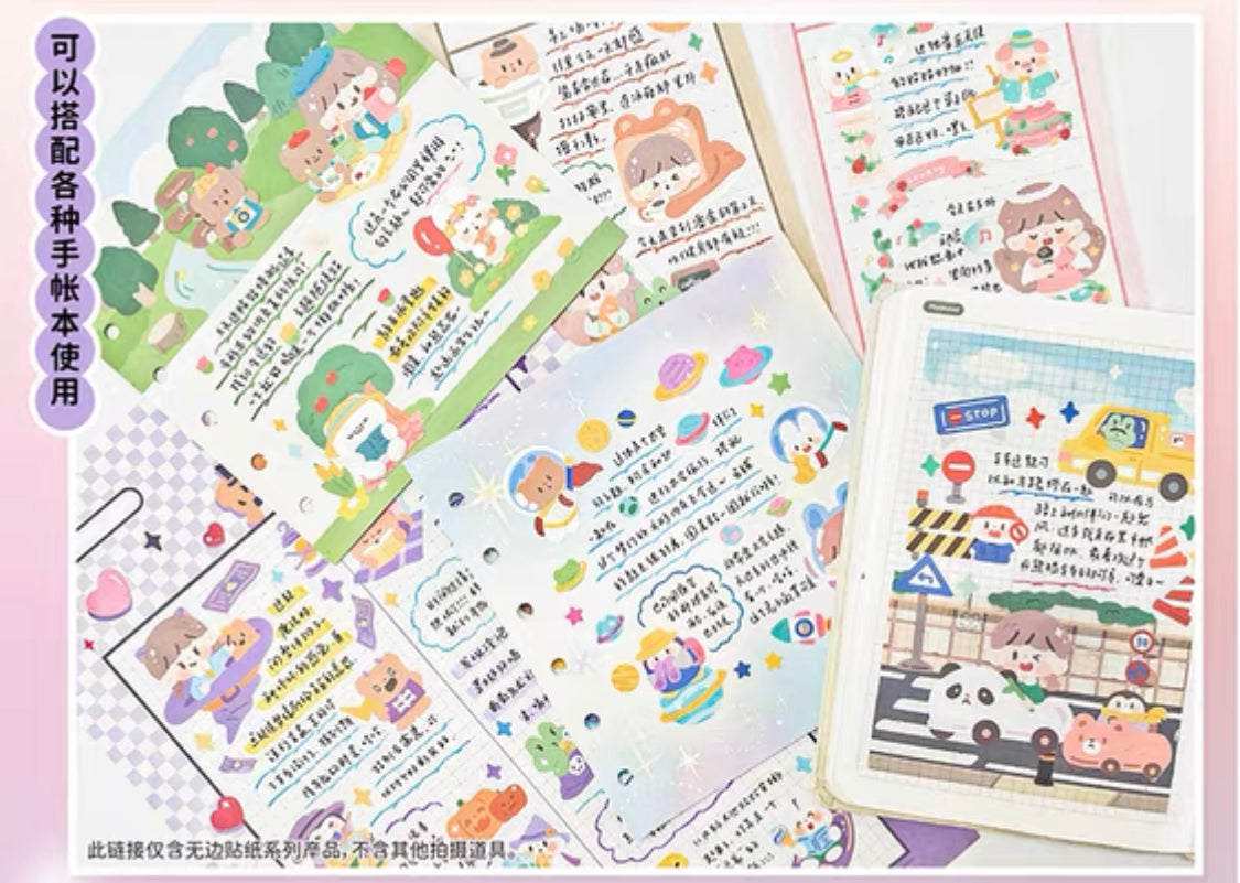 Molinta big size scene sticker set 2