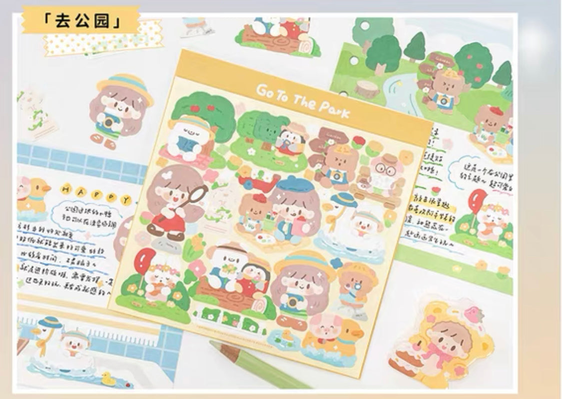 Molinta big size scene sticker set 2