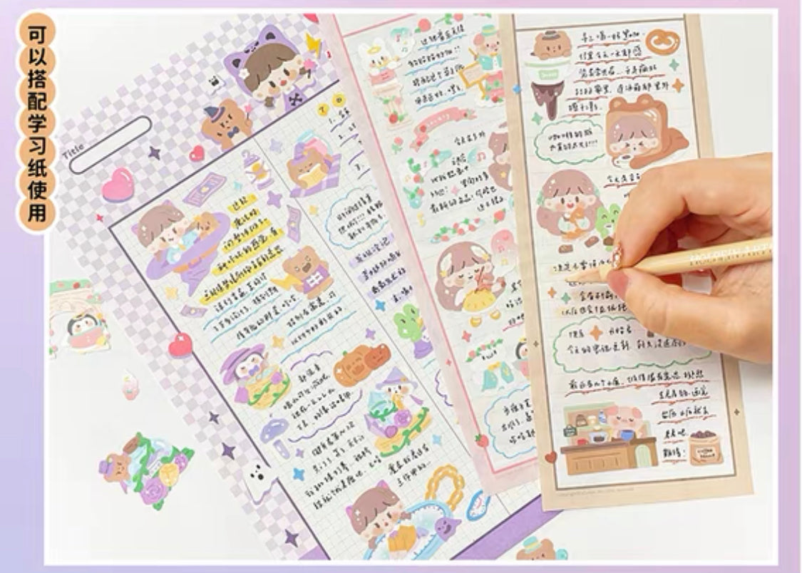 Molinta big size scene sticker set 2