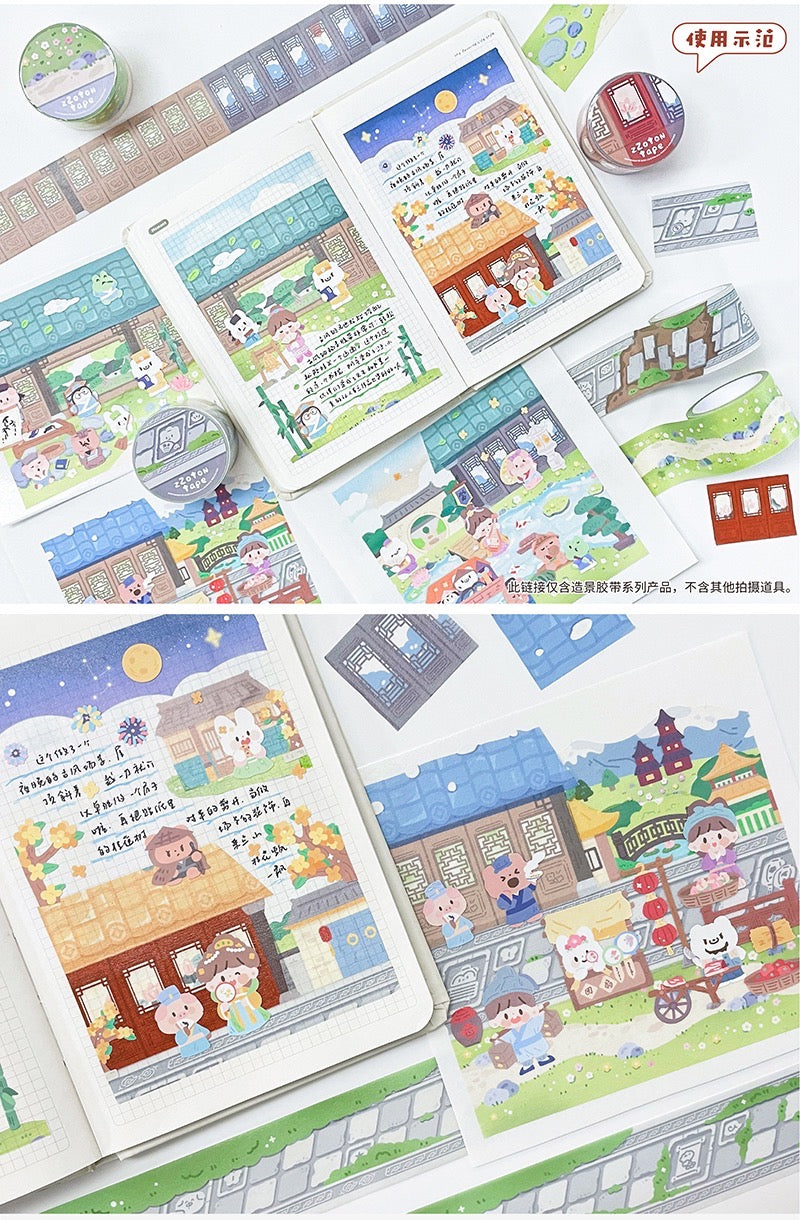 Molinta scene background shaped washitape season 3(Chinese traditional style)