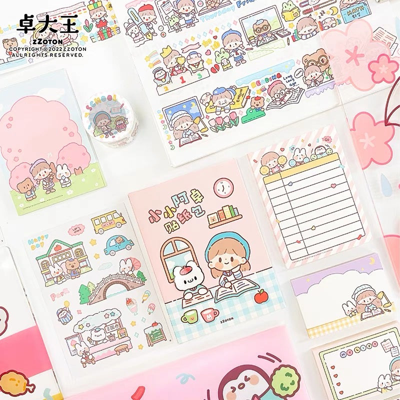Molinta 「little Molinta」series stationery washitape sticker box and memo pad