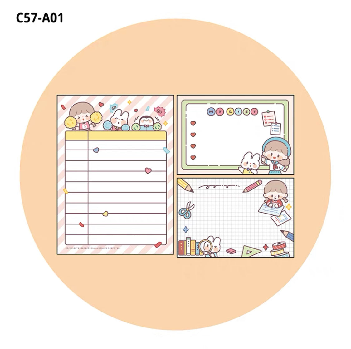 Molinta 「little Molinta」series stationery washitape sticker box and memo pad