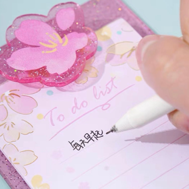 Sakura Dream theme sakura memo pad with mini pink sakura pallet