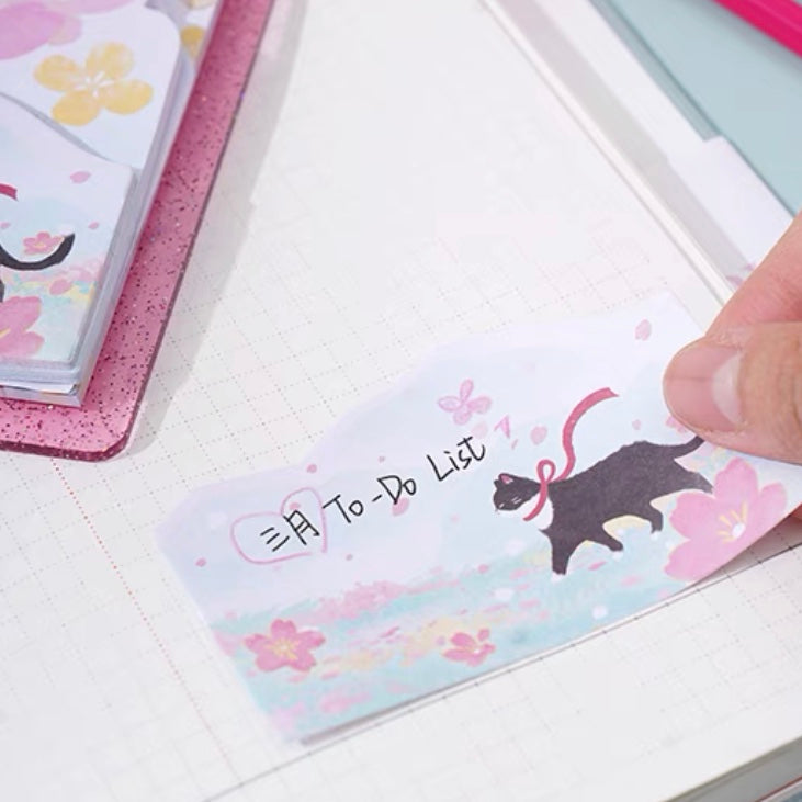 Sakura Dream theme sakura memo pad with mini pink sakura pallet