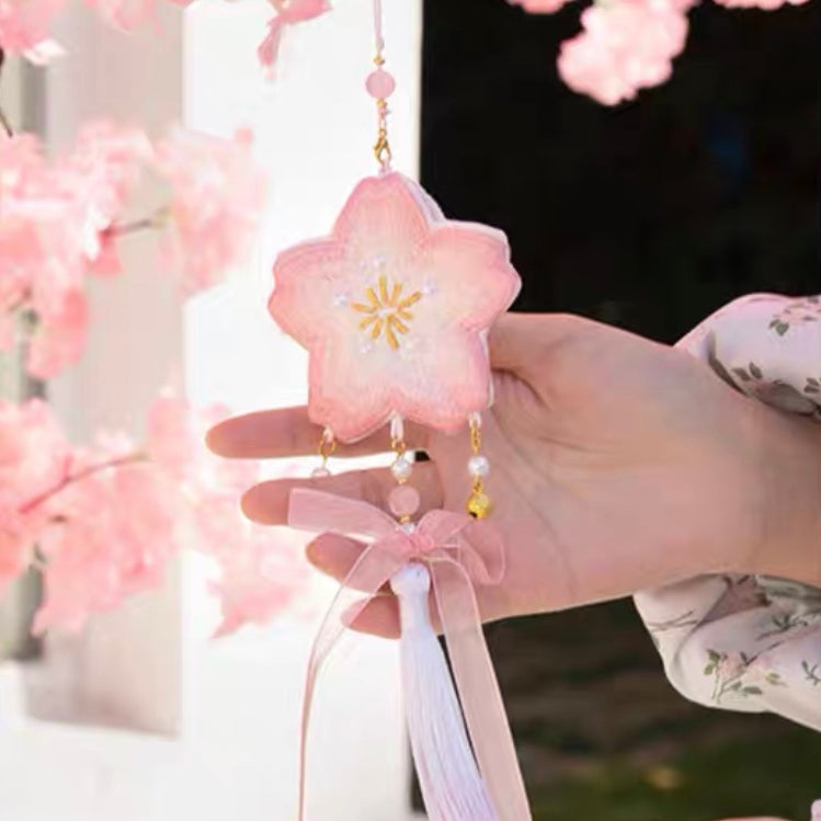 Sakura Dream theme sakura embroidery pendant